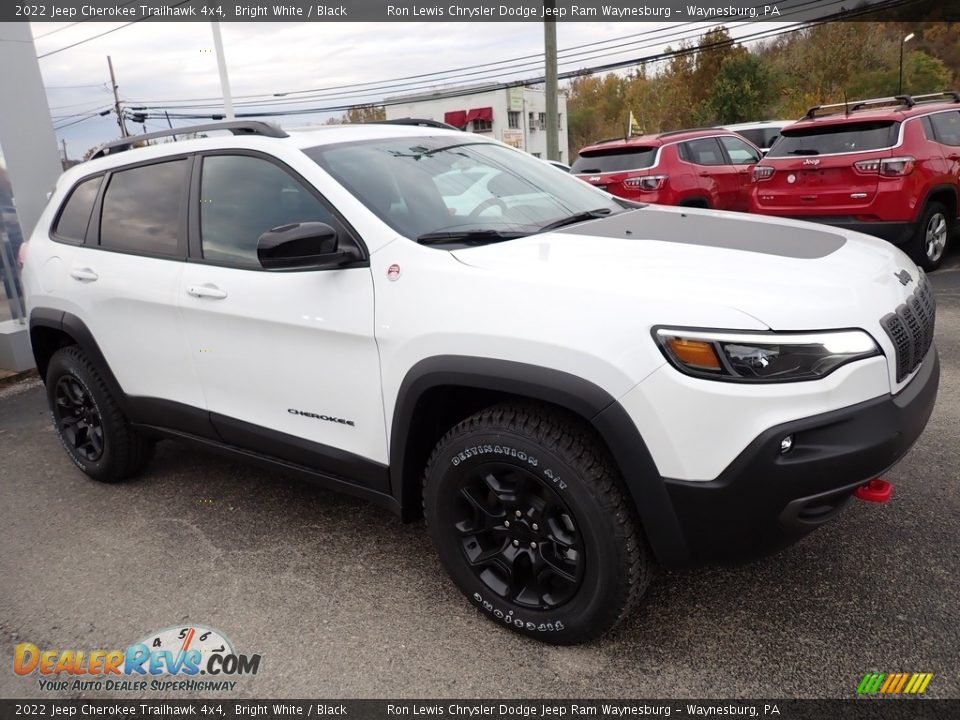 2022 Jeep Cherokee Trailhawk 4x4 Bright White / Black Photo #8