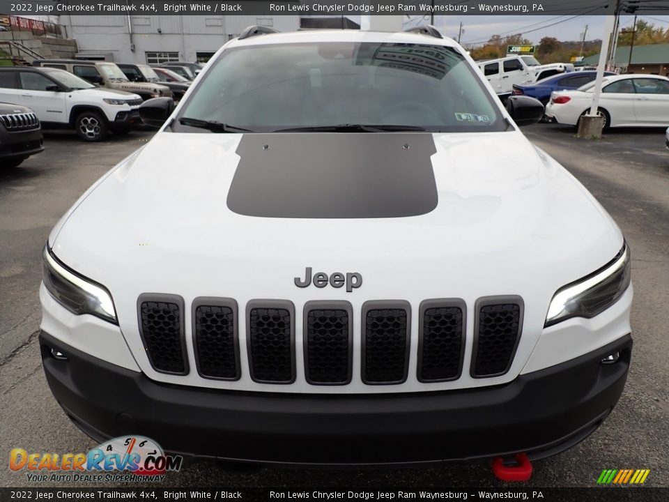 2022 Jeep Cherokee Trailhawk 4x4 Bright White / Black Photo #9