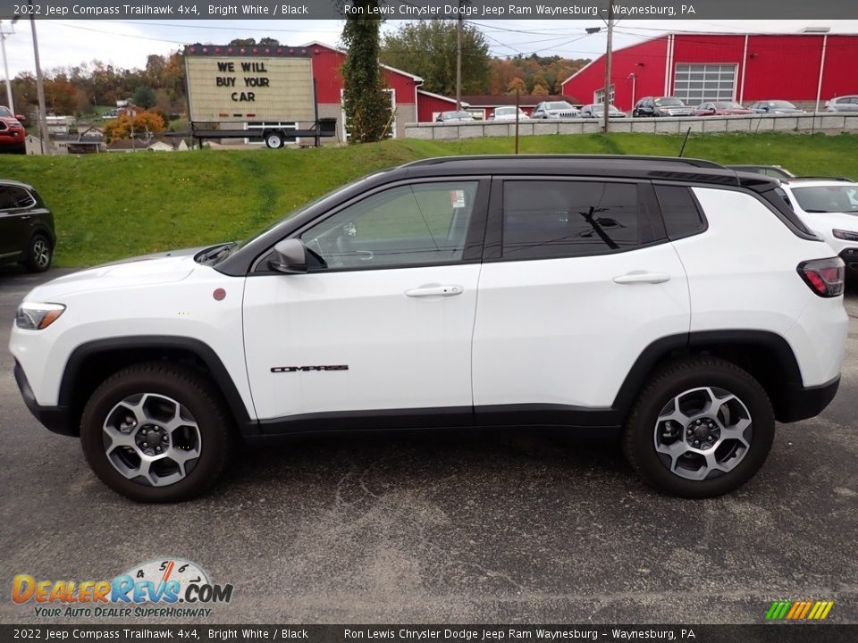 2022 Jeep Compass Trailhawk 4x4 Bright White / Black Photo #2