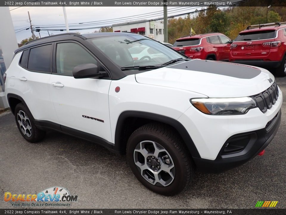 2022 Jeep Compass Trailhawk 4x4 Bright White / Black Photo #8