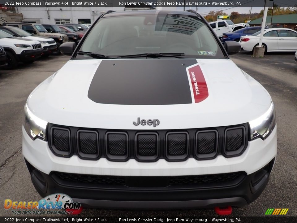 2022 Jeep Compass Trailhawk 4x4 Bright White / Black Photo #9