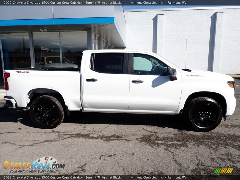 2022 Chevrolet Silverado 1500 Custom Crew Cab 4x4 Summit White / Jet Black Photo #2