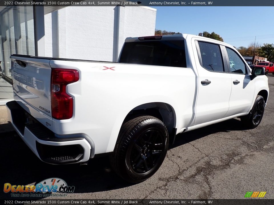 2022 Chevrolet Silverado 1500 Custom Crew Cab 4x4 Summit White / Jet Black Photo #3