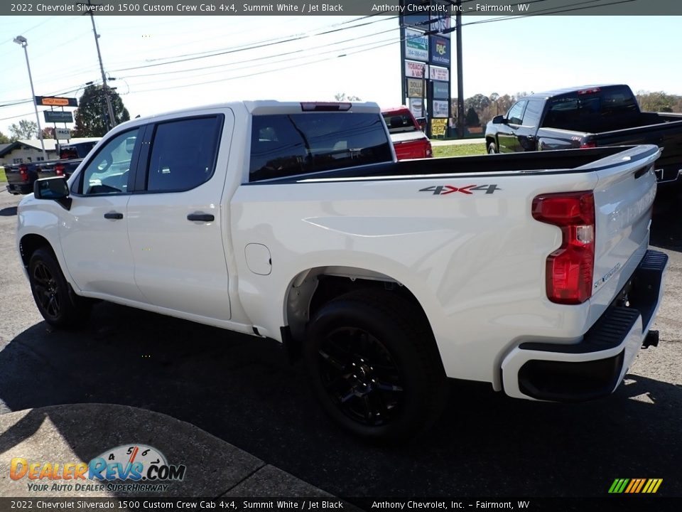 2022 Chevrolet Silverado 1500 Custom Crew Cab 4x4 Summit White / Jet Black Photo #5