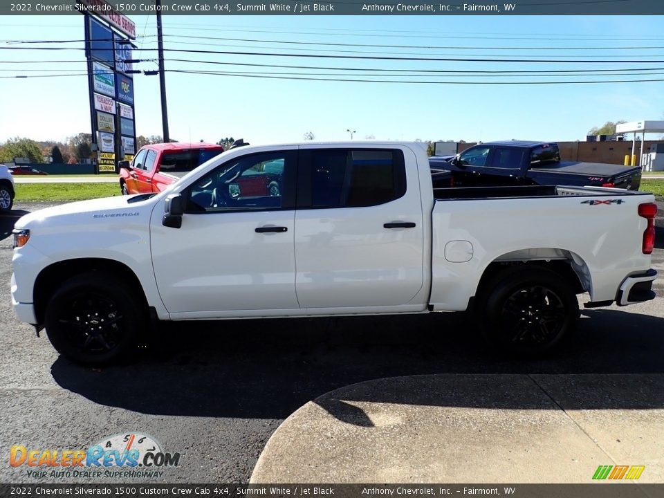 2022 Chevrolet Silverado 1500 Custom Crew Cab 4x4 Summit White / Jet Black Photo #6