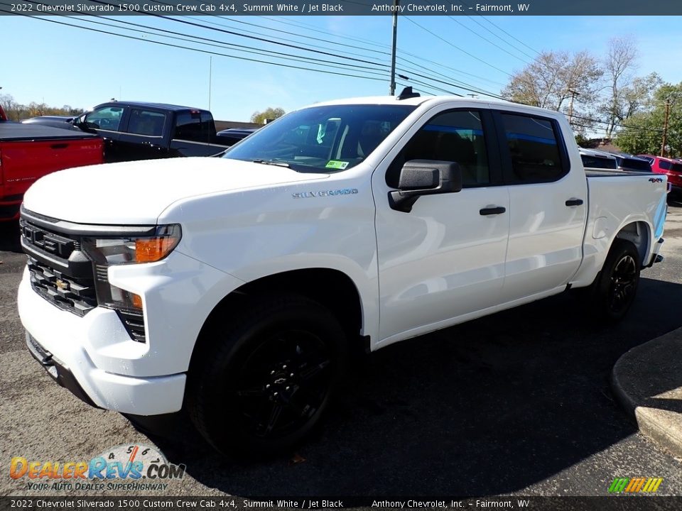 2022 Chevrolet Silverado 1500 Custom Crew Cab 4x4 Summit White / Jet Black Photo #7