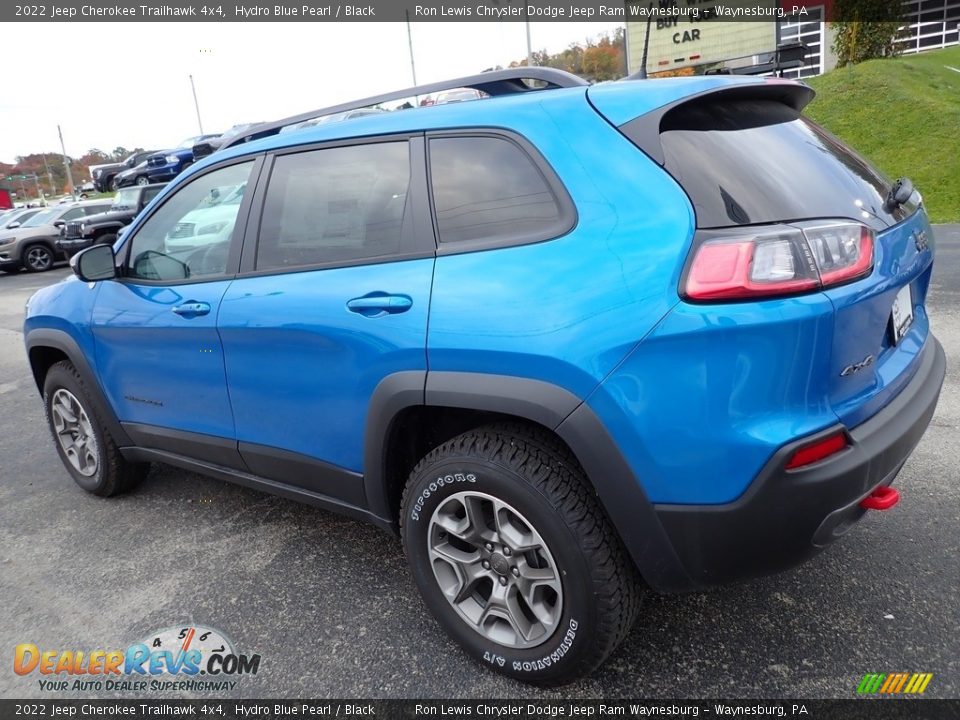 2022 Jeep Cherokee Trailhawk 4x4 Hydro Blue Pearl / Black Photo #3