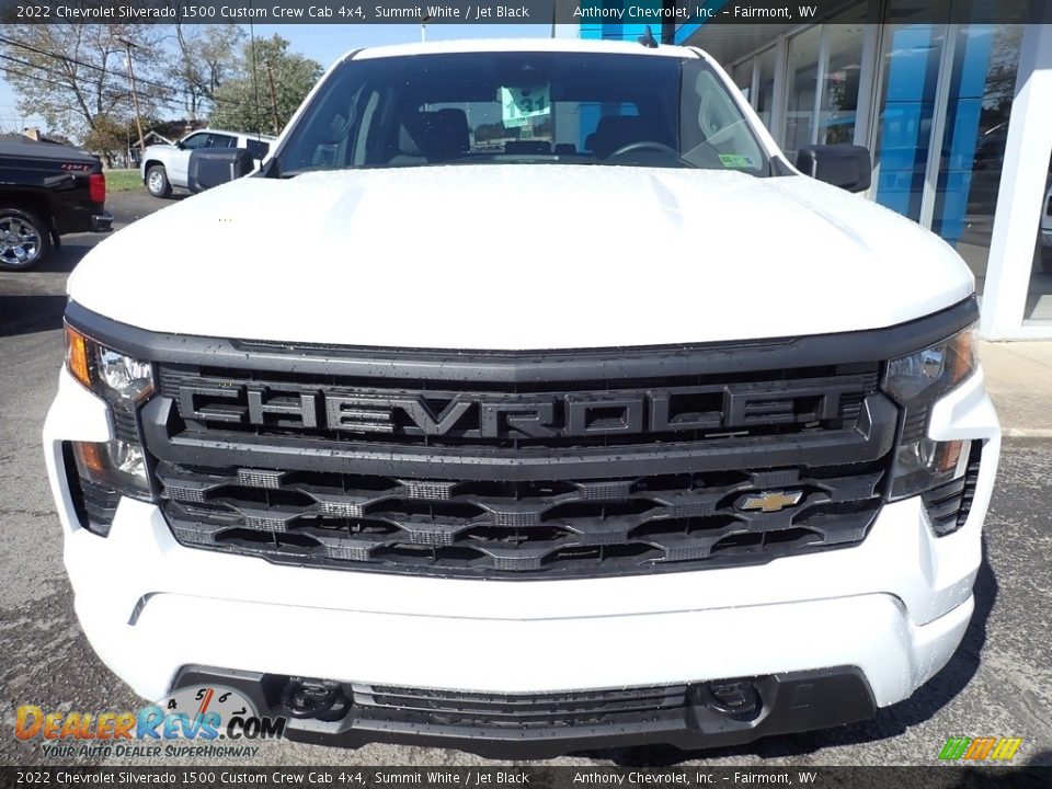 2022 Chevrolet Silverado 1500 Custom Crew Cab 4x4 Summit White / Jet Black Photo #8