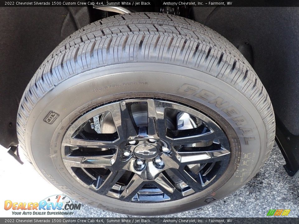 2022 Chevrolet Silverado 1500 Custom Crew Cab 4x4 Summit White / Jet Black Photo #9