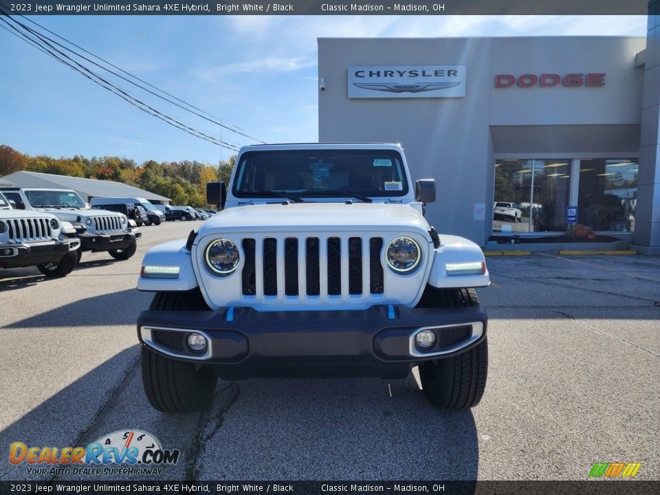 2023 Jeep Wrangler Unlimited Sahara 4XE Hybrid Bright White / Black Photo #7