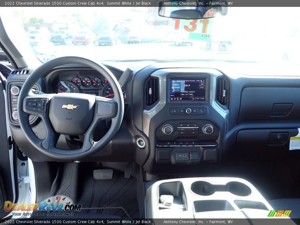 2022 Chevrolet Silverado 1500 Custom Crew Cab 4x4 Summit White / Jet Black Photo #13