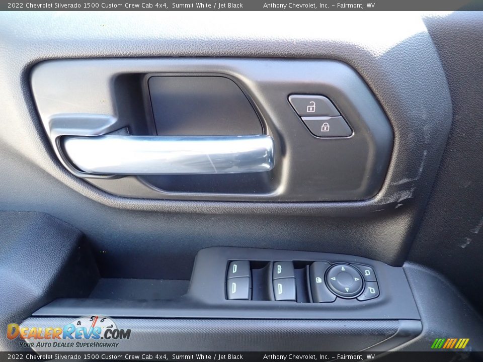 2022 Chevrolet Silverado 1500 Custom Crew Cab 4x4 Summit White / Jet Black Photo #14