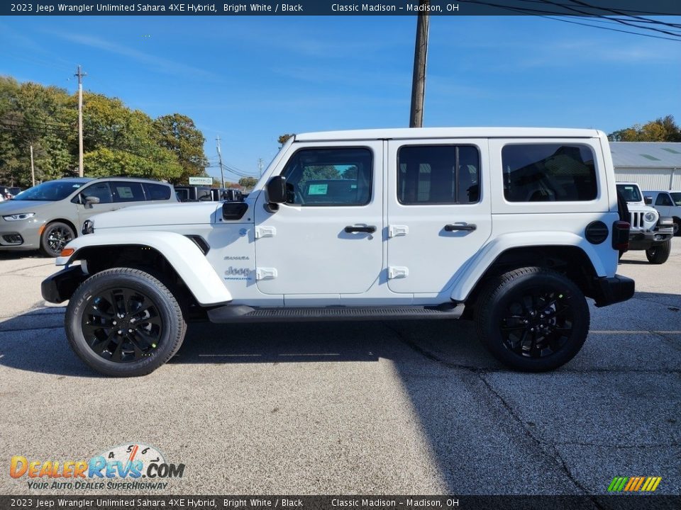 2023 Jeep Wrangler Unlimited Sahara 4XE Hybrid Bright White / Black Photo #8