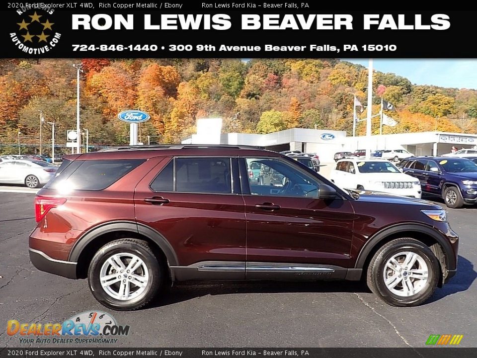 2020 Ford Explorer XLT 4WD Rich Copper Metallic / Ebony Photo #1