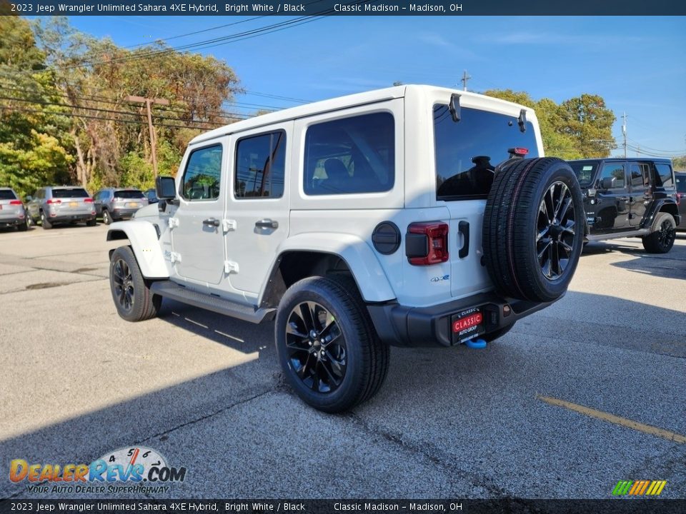 2023 Jeep Wrangler Unlimited Sahara 4XE Hybrid Bright White / Black Photo #9