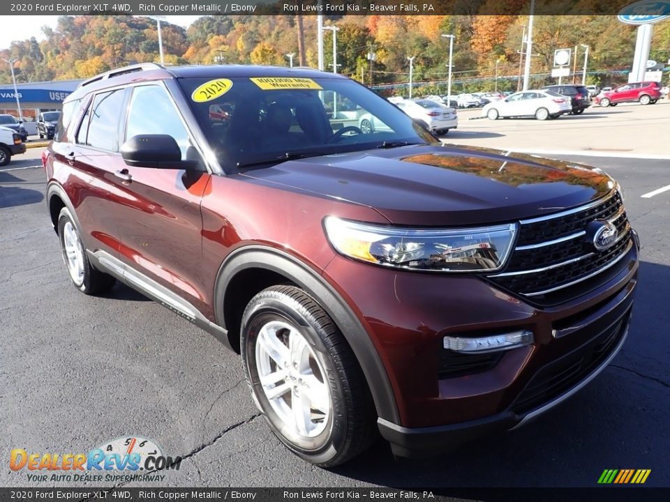 2020 Ford Explorer XLT 4WD Rich Copper Metallic / Ebony Photo #2