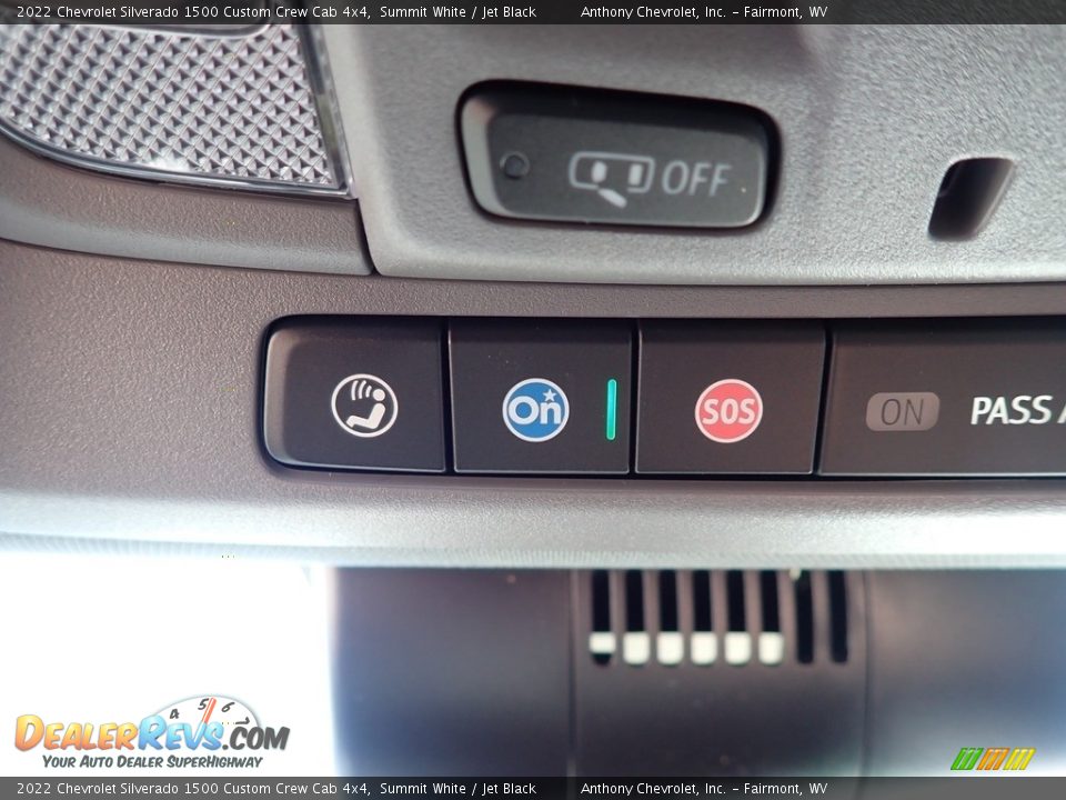 2022 Chevrolet Silverado 1500 Custom Crew Cab 4x4 Summit White / Jet Black Photo #18