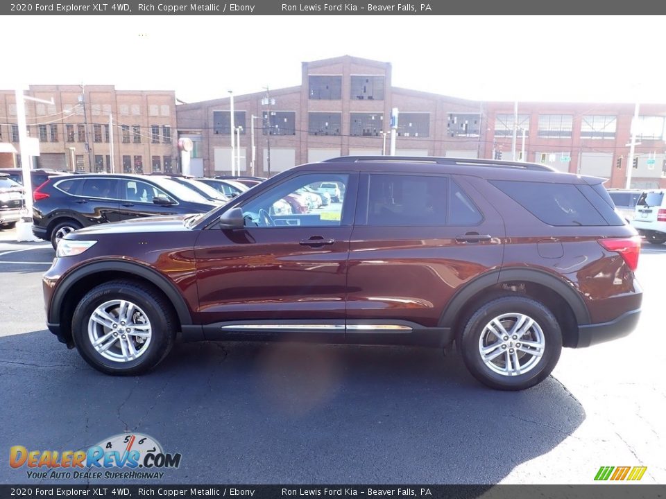 2020 Ford Explorer XLT 4WD Rich Copper Metallic / Ebony Photo #5