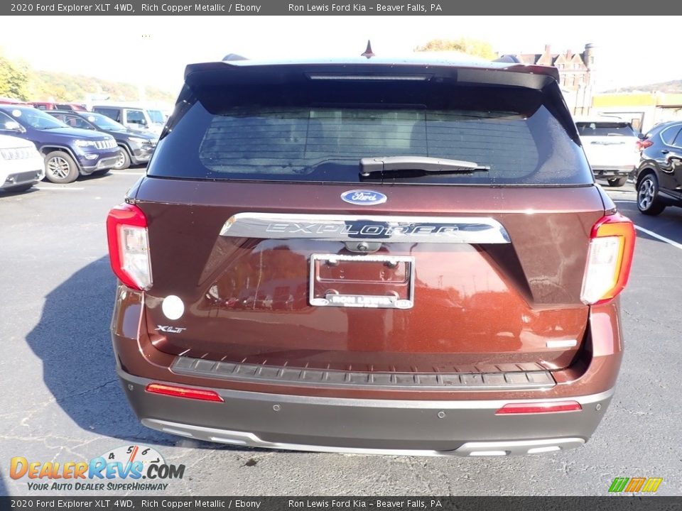 2020 Ford Explorer XLT 4WD Rich Copper Metallic / Ebony Photo #7