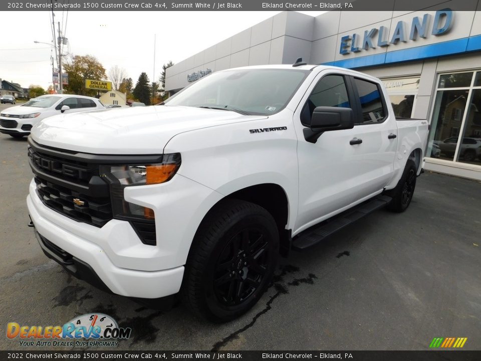 2022 Chevrolet Silverado 1500 Custom Crew Cab 4x4 Summit White / Jet Black Photo #2