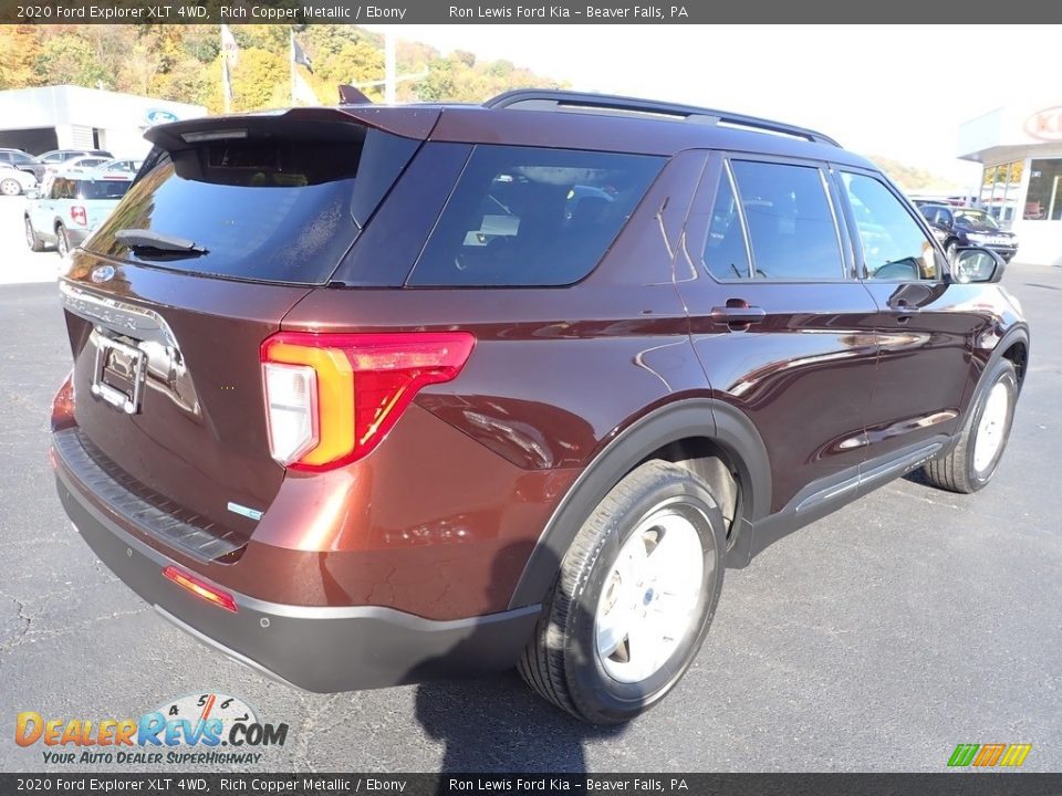 2020 Ford Explorer XLT 4WD Rich Copper Metallic / Ebony Photo #8