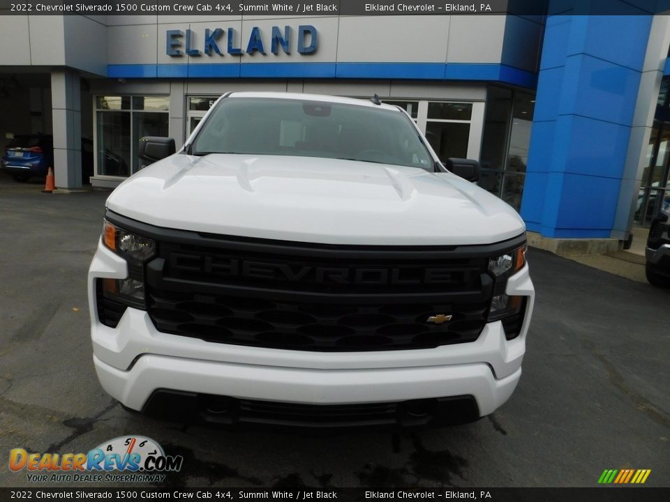 2022 Chevrolet Silverado 1500 Custom Crew Cab 4x4 Summit White / Jet Black Photo #4