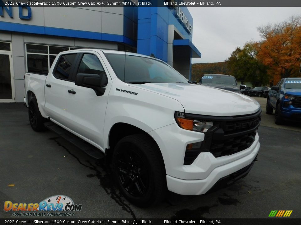 2022 Chevrolet Silverado 1500 Custom Crew Cab 4x4 Summit White / Jet Black Photo #5