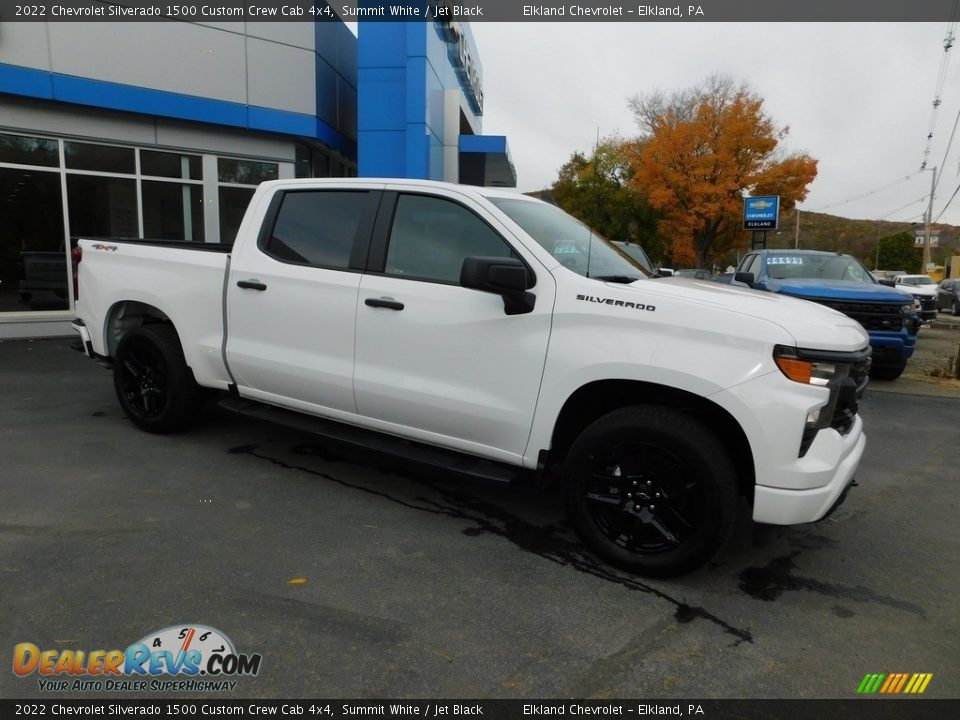 2022 Chevrolet Silverado 1500 Custom Crew Cab 4x4 Summit White / Jet Black Photo #6