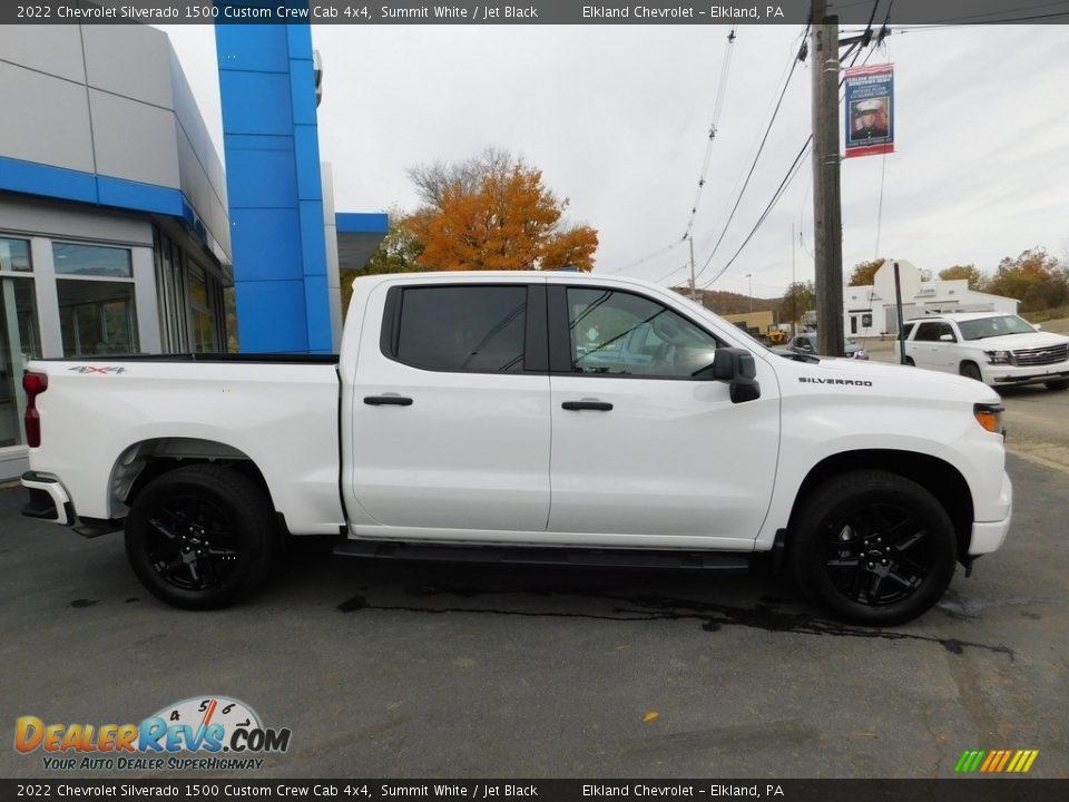 2022 Chevrolet Silverado 1500 Custom Crew Cab 4x4 Summit White / Jet Black Photo #7