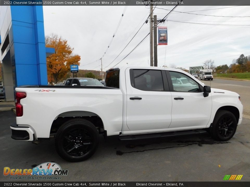 2022 Chevrolet Silverado 1500 Custom Crew Cab 4x4 Summit White / Jet Black Photo #8