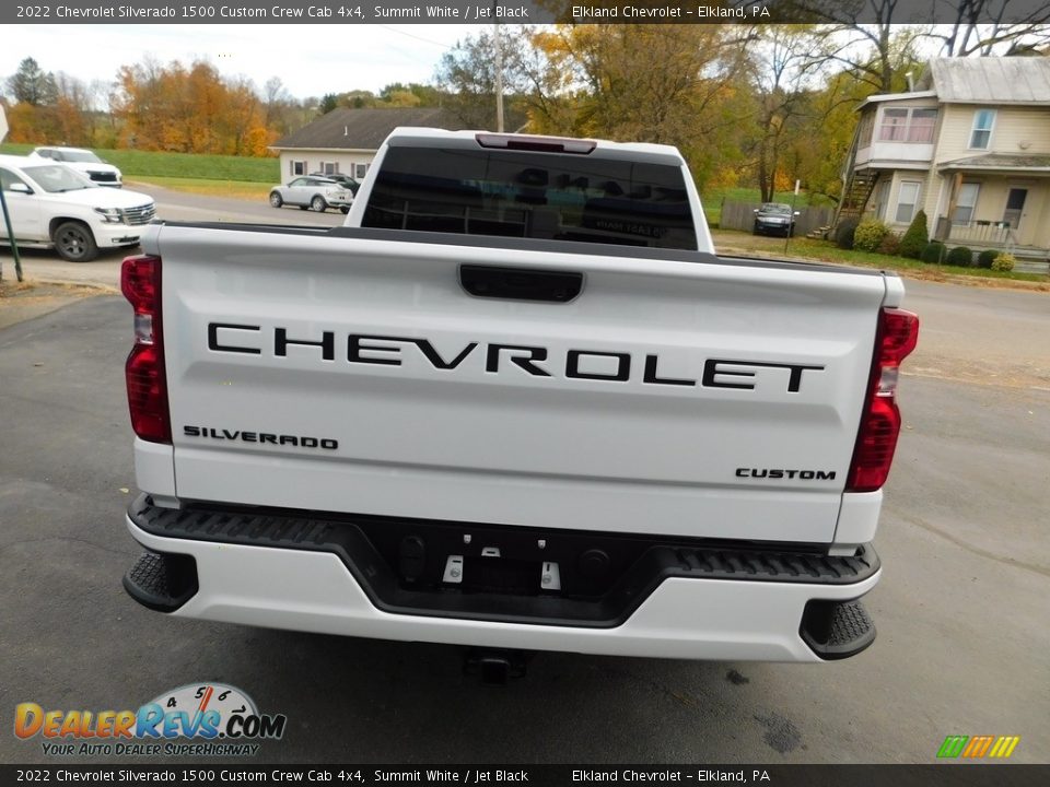 2022 Chevrolet Silverado 1500 Custom Crew Cab 4x4 Summit White / Jet Black Photo #10