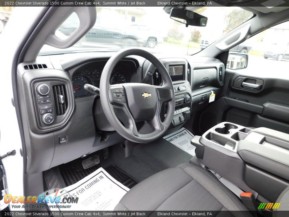 2022 Chevrolet Silverado 1500 Custom Crew Cab 4x4 Summit White / Jet Black Photo #21