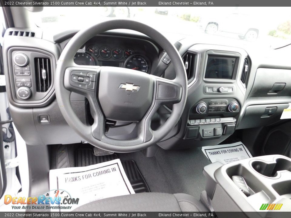 2022 Chevrolet Silverado 1500 Custom Crew Cab 4x4 Summit White / Jet Black Photo #22