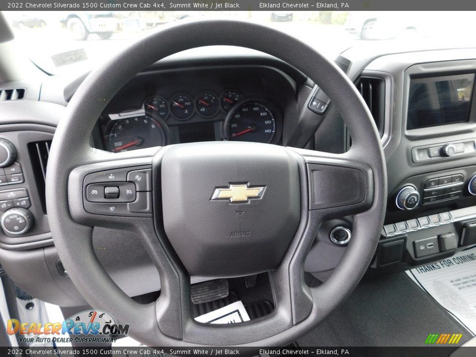 2022 Chevrolet Silverado 1500 Custom Crew Cab 4x4 Summit White / Jet Black Photo #23