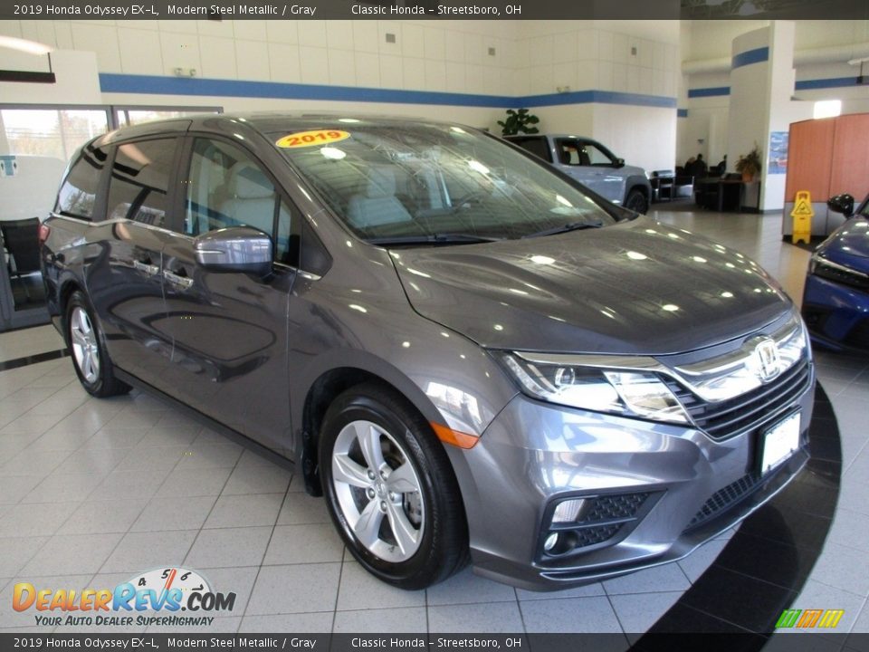 2019 Honda Odyssey EX-L Modern Steel Metallic / Gray Photo #3