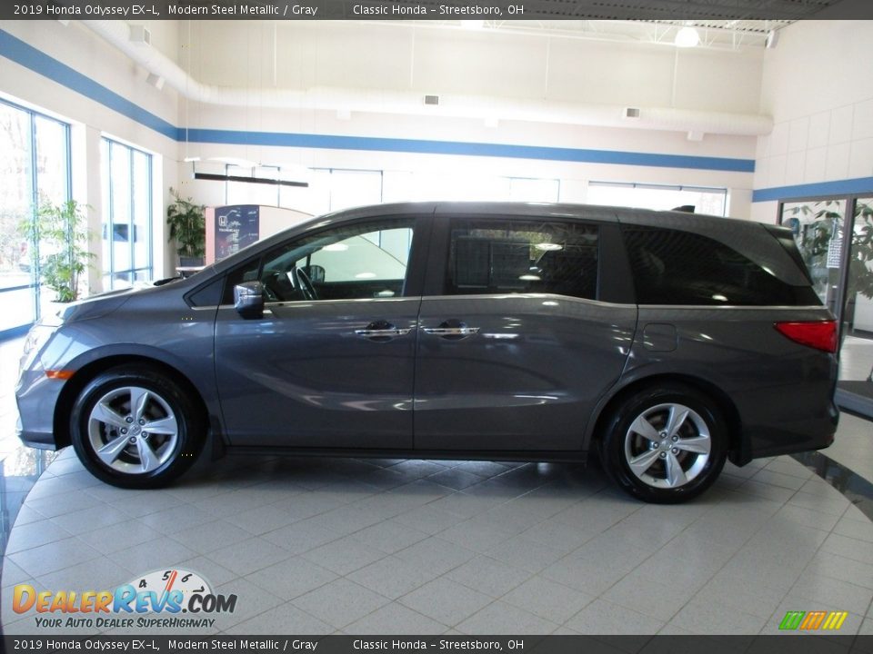 2019 Honda Odyssey EX-L Modern Steel Metallic / Gray Photo #10