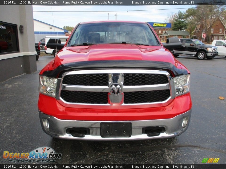 2016 Ram 1500 Big Horn Crew Cab 4x4 Flame Red / Canyon Brown/Light Frost Beige Photo #24