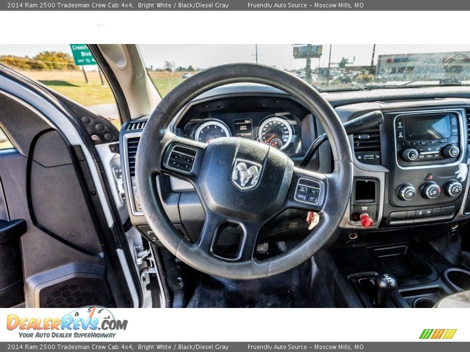 2014 Ram 2500 Tradesman Crew Cab 4x4 Bright White / Black/Diesel Gray Photo #27