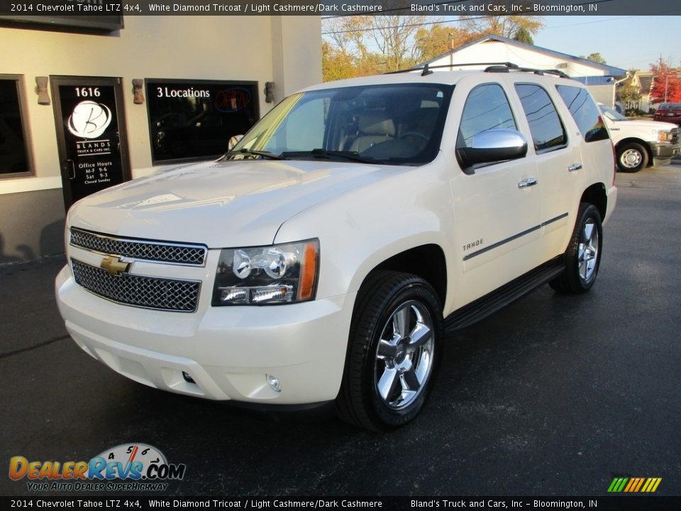 2014 Chevrolet Tahoe LTZ 4x4 White Diamond Tricoat / Light Cashmere/Dark Cashmere Photo #2