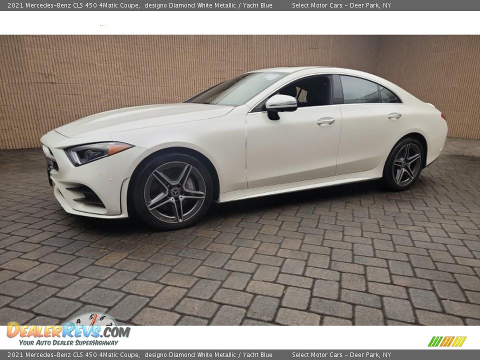 2021 Mercedes-Benz CLS 450 4Matic Coupe designo Diamond White Metallic / Yacht Blue Photo #1