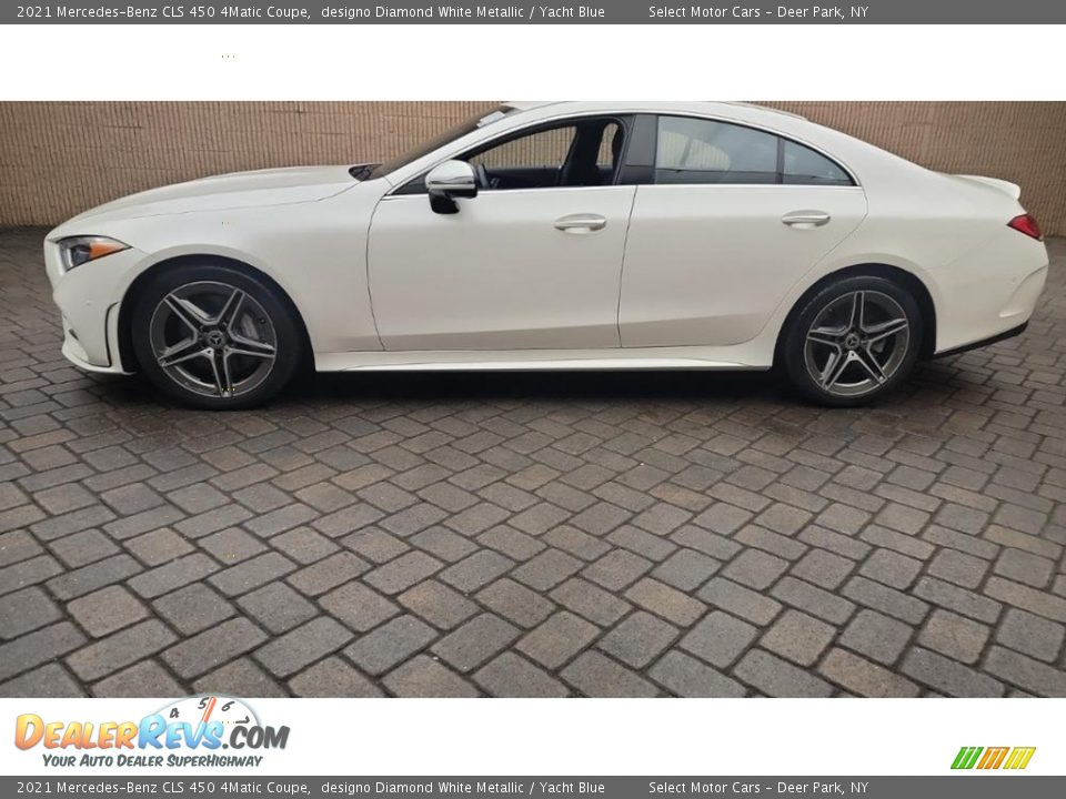 2021 Mercedes-Benz CLS 450 4Matic Coupe designo Diamond White Metallic / Yacht Blue Photo #2