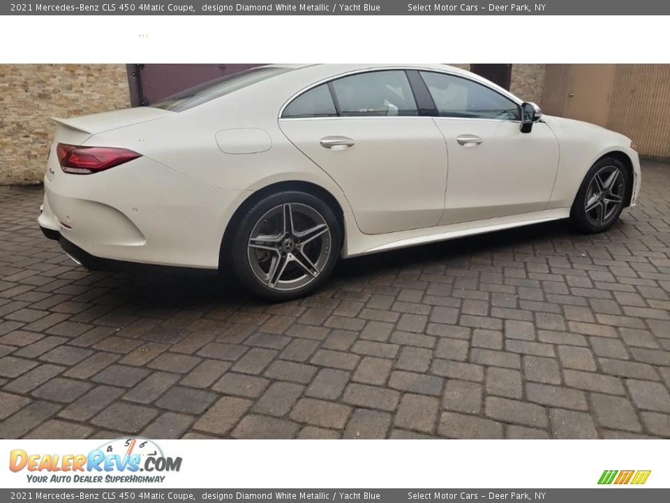 2021 Mercedes-Benz CLS 450 4Matic Coupe designo Diamond White Metallic / Yacht Blue Photo #4