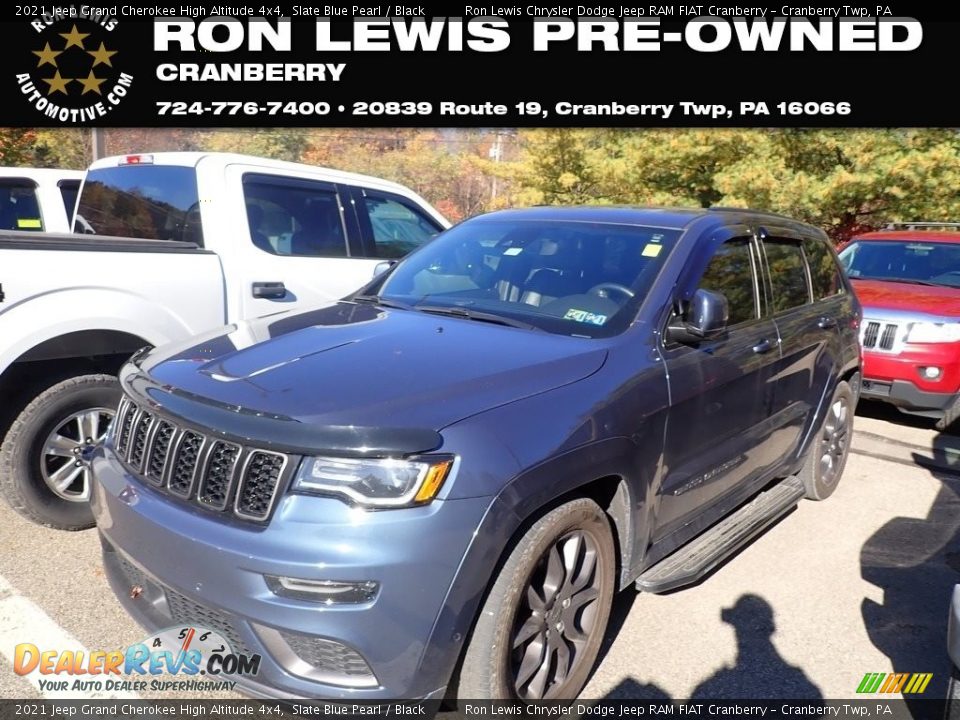 2021 Jeep Grand Cherokee High Altitude 4x4 Slate Blue Pearl / Black Photo #1