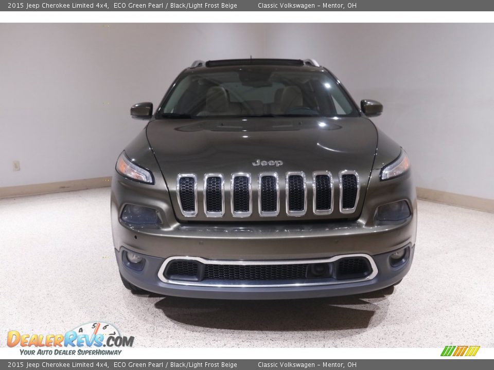 2015 Jeep Cherokee Limited 4x4 ECO Green Pearl / Black/Light Frost Beige Photo #2