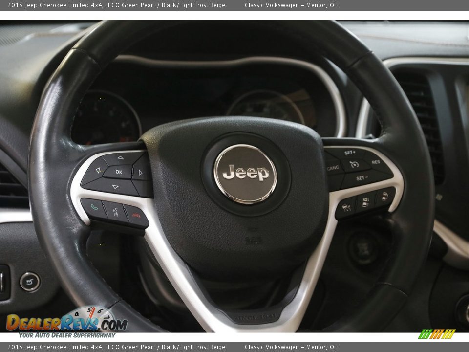 2015 Jeep Cherokee Limited 4x4 ECO Green Pearl / Black/Light Frost Beige Photo #7
