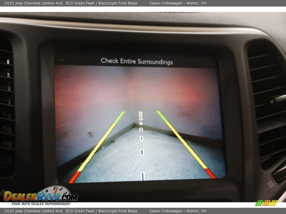 2015 Jeep Cherokee Limited 4x4 ECO Green Pearl / Black/Light Frost Beige Photo #14