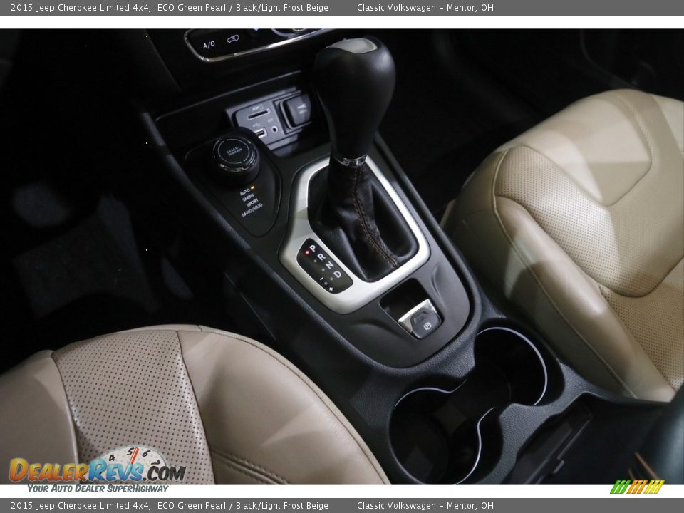 2015 Jeep Cherokee Limited 4x4 ECO Green Pearl / Black/Light Frost Beige Photo #15