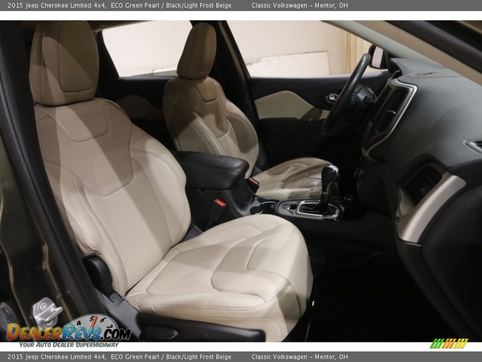 2015 Jeep Cherokee Limited 4x4 ECO Green Pearl / Black/Light Frost Beige Photo #18