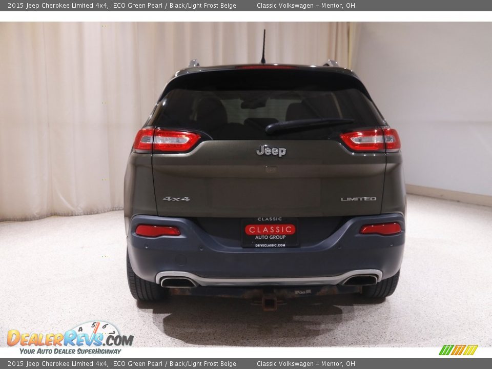 2015 Jeep Cherokee Limited 4x4 ECO Green Pearl / Black/Light Frost Beige Photo #21