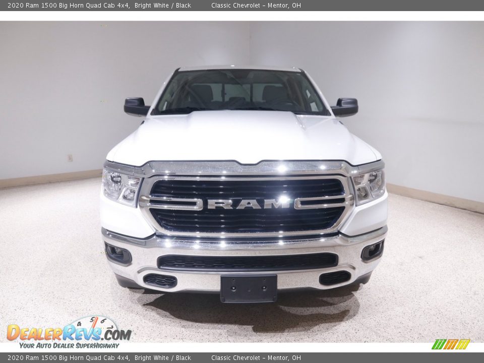 2020 Ram 1500 Big Horn Quad Cab 4x4 Bright White / Black Photo #2
